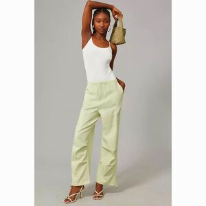 WAYF Drawstring Cargo Pants Lime Green Size S NWT